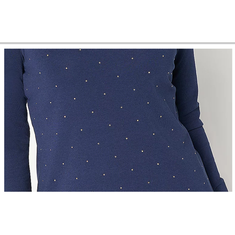 Jingle Belles by Kim Gravel TripleLuxe Girls Sparkle Top Twilight M A710979 - Picture 2 of 2